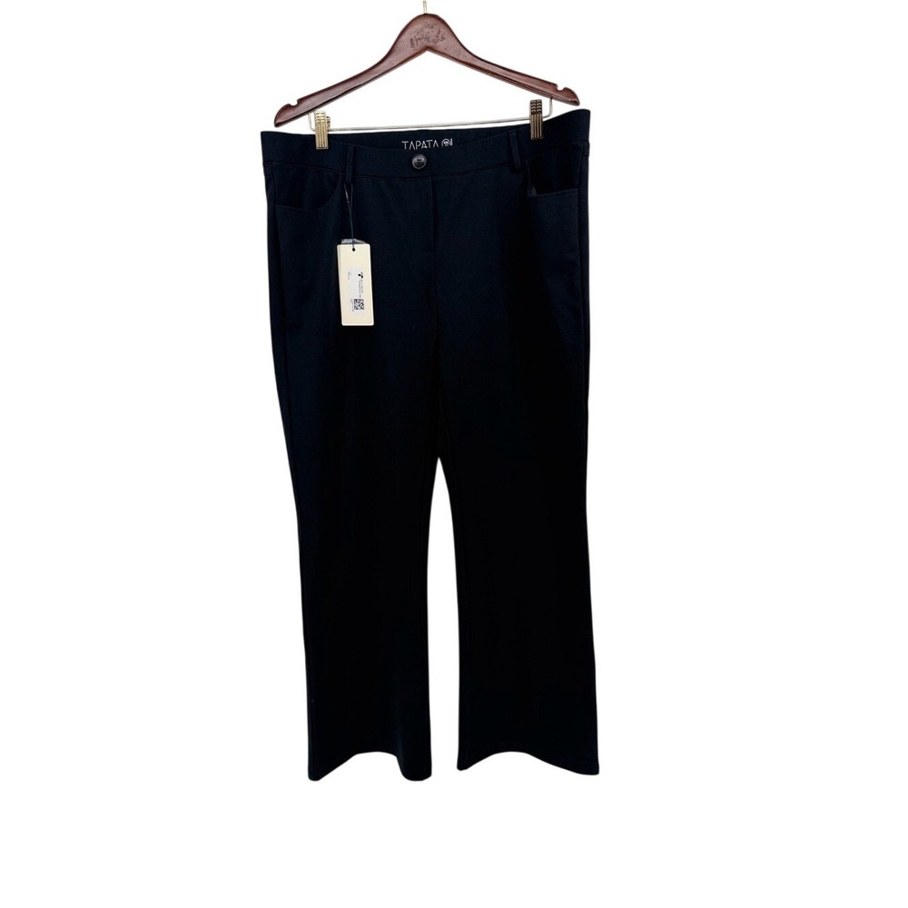 Tapata Women Black Straight Leg Dress Pants NWT Size XXL Professional Office